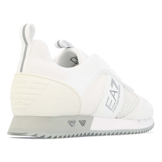 Men's Emporio Armani EA7 B&M Mesh Run Trainers in Grey - Image 3
