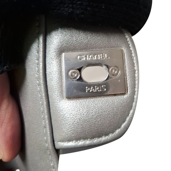Chanel Medium Classic Patchwork Double Flap Schoudertas in Multicolor Denim - Image 5