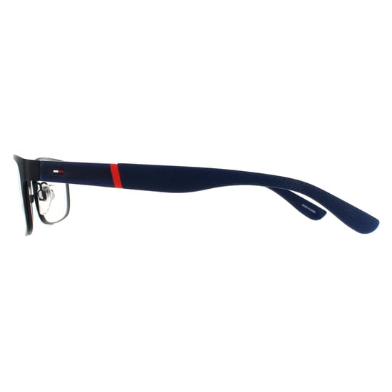 Tommy Hilfiger Rectangular Mens Matte Blue Glasses Frames