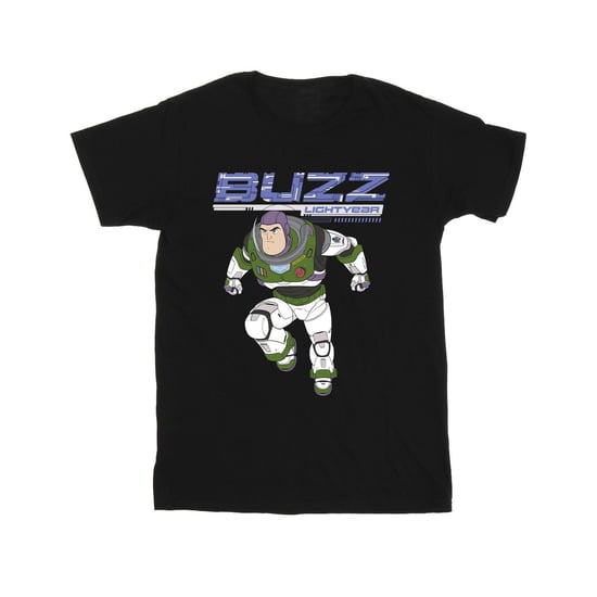 Disney Girls Lightyear Buzz Jump To Action Cotton T-Shirt (Black)