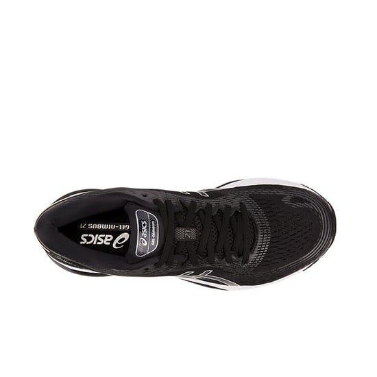 Asics Gel Nimbus 21 Lace-Up Black Synthetic Mens Running Trainers 1011A169_001 - Image 3