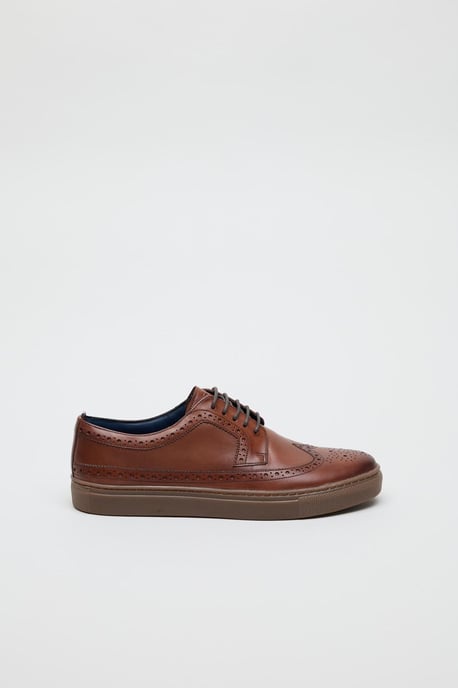 Ben Sherman Preston Leather Men's Reddish Brown Lace-Up Shoes - Image 2