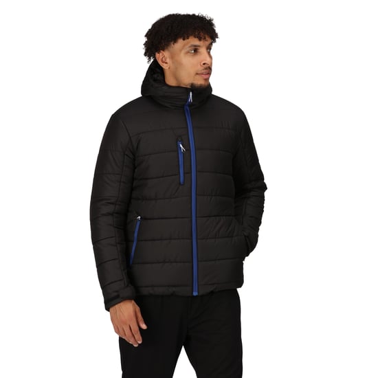 Regatta Mens Navigate Thermal Padded Jacket (Black/New Royal)