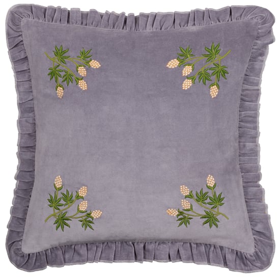 furn. Hettie Embroidered Velvet Cushion Cover