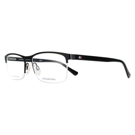 Tommy Hilfiger Half Rimless Mens Matte Black TH 1528