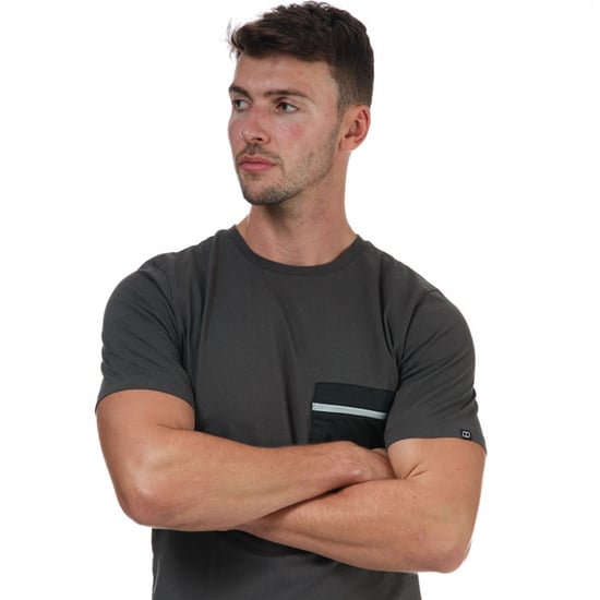Men's Berghaus Drakestone Pocket T-Shirt in Grey black