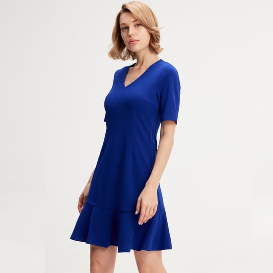 Minimalistische trapeze jerseyjurk - Image 2