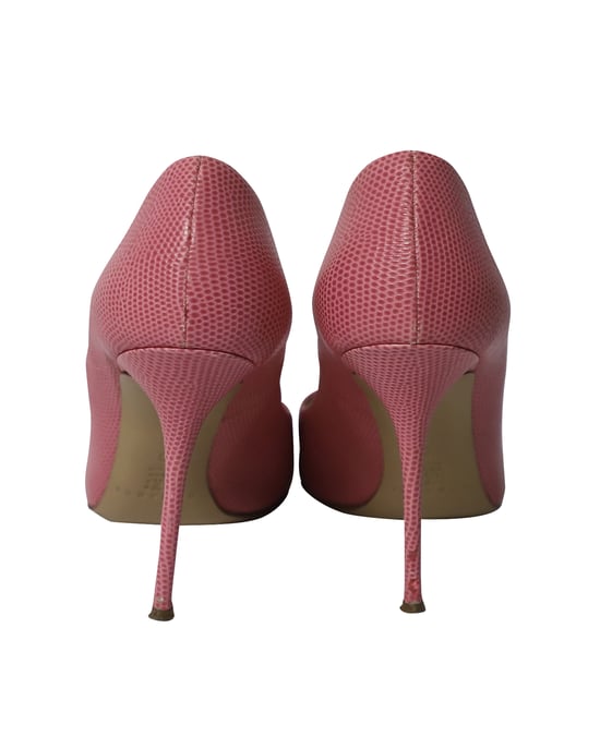 Casadei Pointed Stiletto Heels in Pink Leather - Image 4