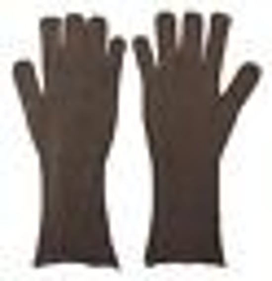 Gray Cashmere Knitted Winter Gloves - Image 3