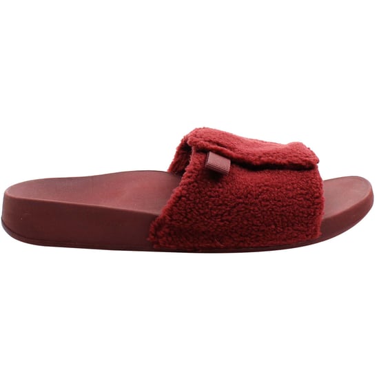 Vionic Keira Shearling Womens Red Sliders - Image 1