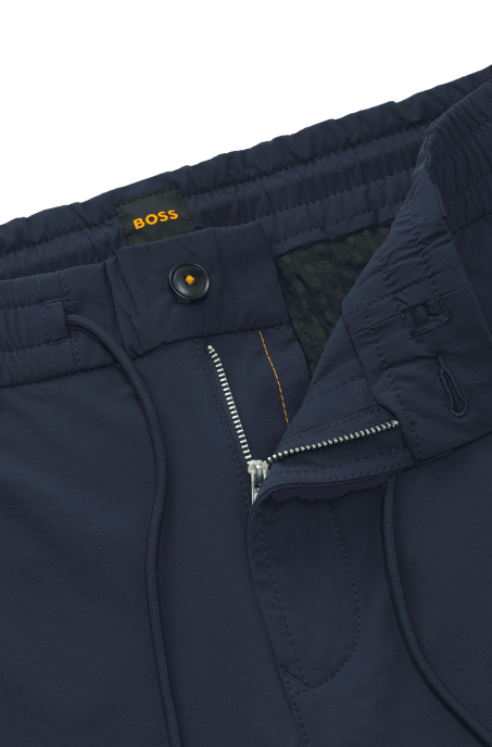 Men's Boss Tapered-Fit Chinos in Dark Blue - Image 2