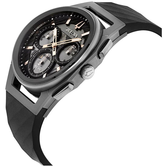 Bulova Curv Men's Black Watch 98A162 - Image 3