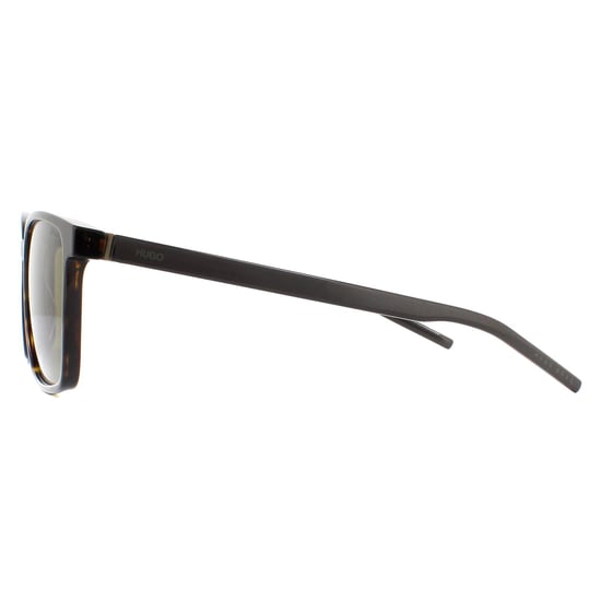 Hugo van Hugo Boss Square Mens Havana groene zonnebril - Image 3