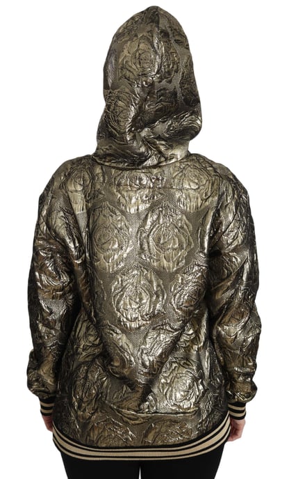 Dolce & Gabbana Jag är Drottningen Jaquard Guld Sweatshirt Hoodie - Image 3
