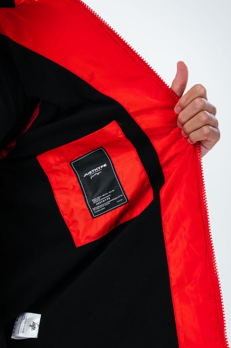 Hype Red Luxe Short Line Men's Padded Jacket