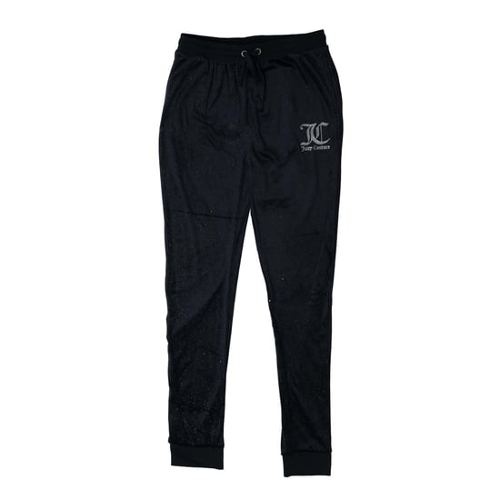 Girl's Juicy Couture Glitter Velour Joggers in Navy