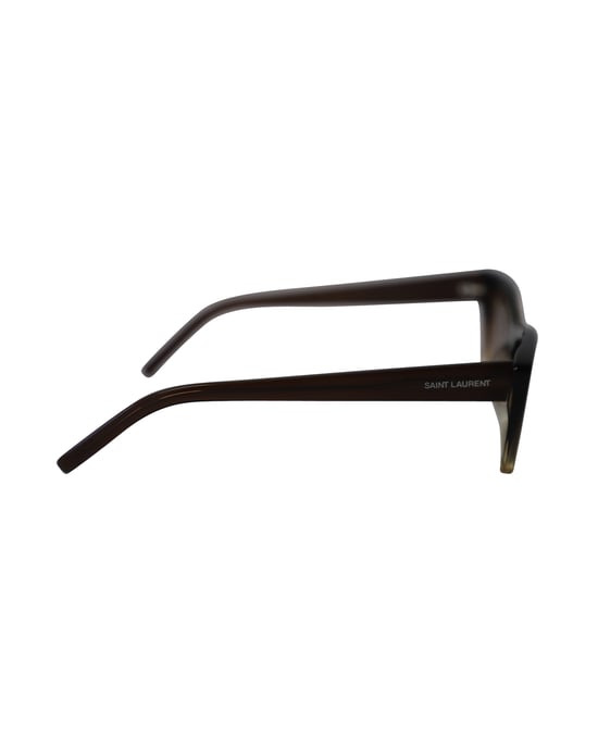 Saint Laurent Cat Eye Sunglasses in Brown Acetate - Image 3