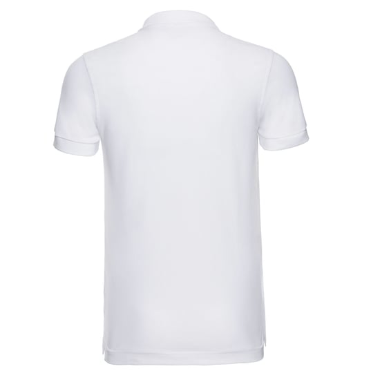Russell Effen Heren Stretch Poloshirt (Wit) - Image 2