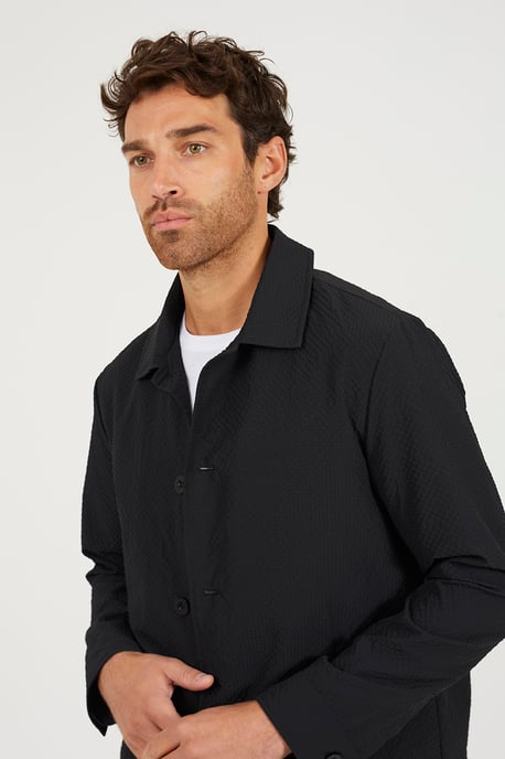 Black Seersucker Shacket - Image 4