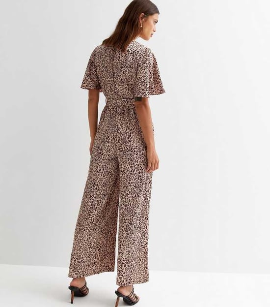 Satin Animal Angel Sleeves Wrap Jumpsuit - Image 4