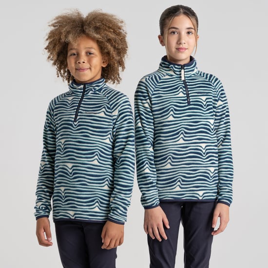 Kai Half Zip Fleece Poseidon Blue Print