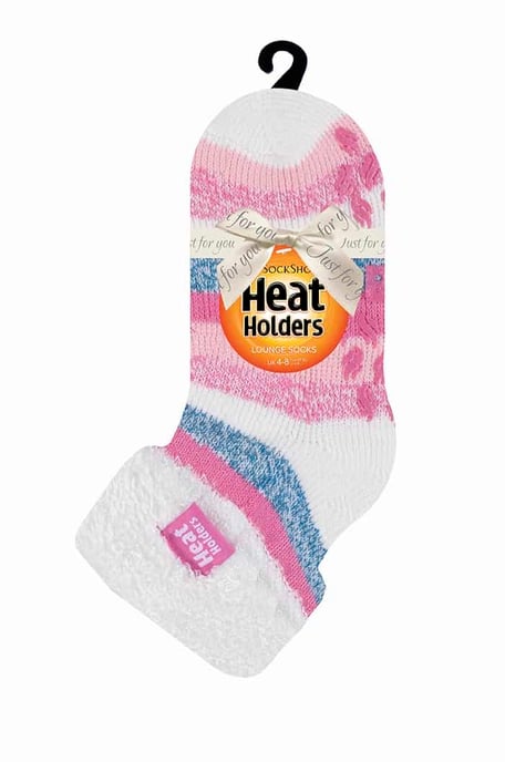 Ladies Non Slip Thermal Low Cut Ankle Slipper Bed Socks with Grips - Image 2