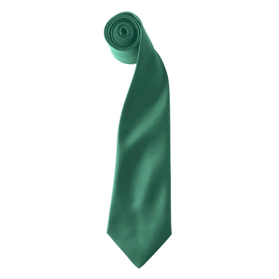 Premier Colours Mens Satin Clip Tie (Pack of 2) (Emerald) - Image 1