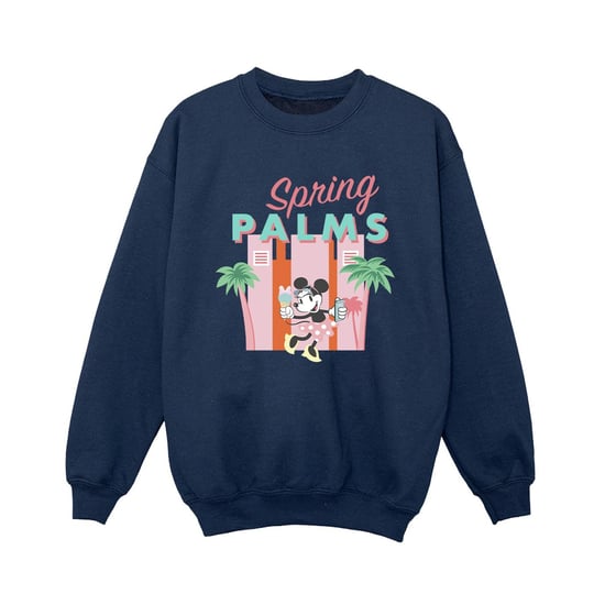 Disney Boys Minnie Mouse Spring Palms Sweatshirt (Navy Blue)