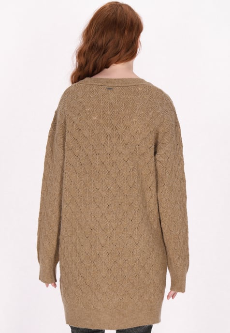 Dreimaster Vest Dames bruin beige - Image 4