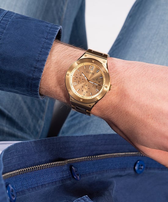Guess Scope Men's Gold Watch GW0454G2 - Image 5