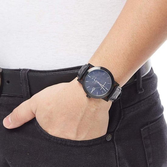 Burberry BU9906 City Black Leather Strap Men's Watch
