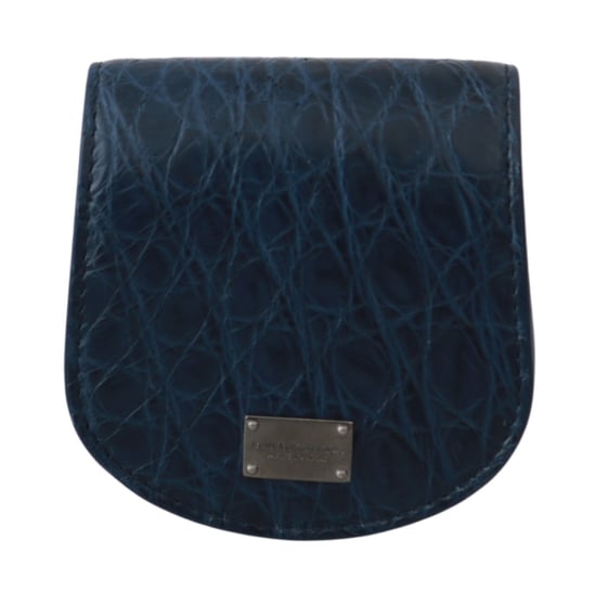 Dolce & Gabbana Men's Blue Holder Pocket Wallet Blue Exotic Skin Condom Case - Image 1