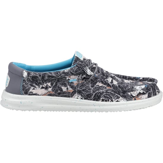 HEYDUDE Wally H2O Tropical Nylon Herenschoenen Zwart Tropical - Image 5