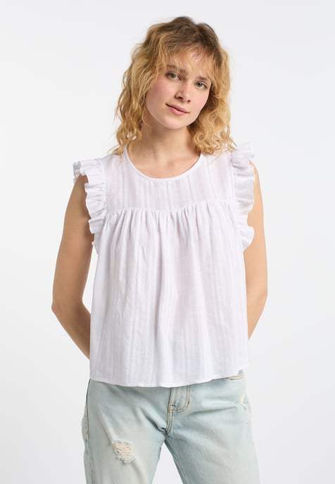 Dreimaster Blouse Dames wit - Image 3