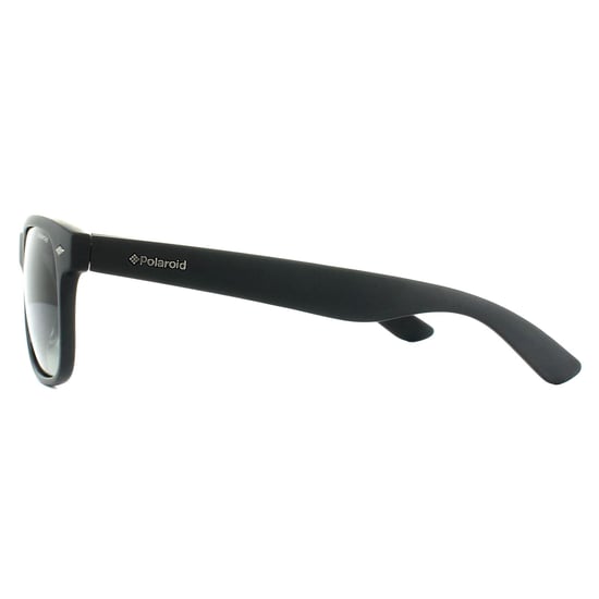 Polaroid Rectangle Unisex Matt Black Smoke Grey Gradient Polarized Sunglasses