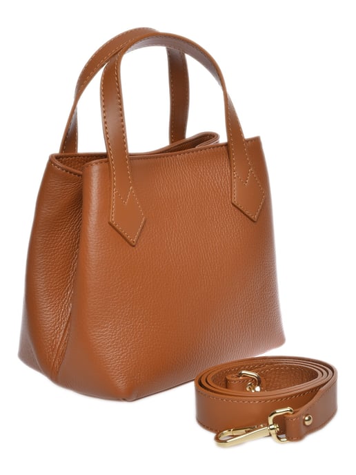 Luisa Vannini Bruin Rundleer Tas - Image 2