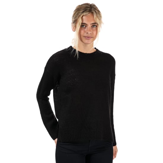 Women's Brave Soul Crew Neck Jumper in Black