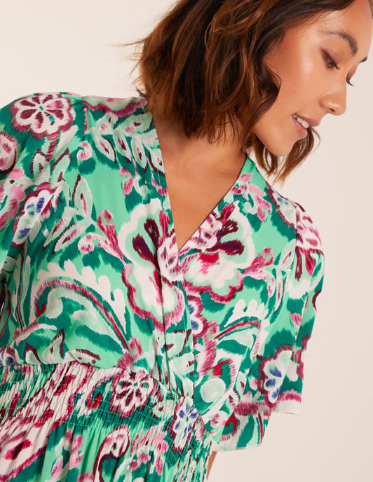 Oversized Paisley A Line Maxi Dress