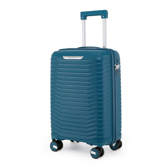Hard Shell Blue Classic Suitcase 8 Wheel Cabin TSA Luggage Case Holiday Travel