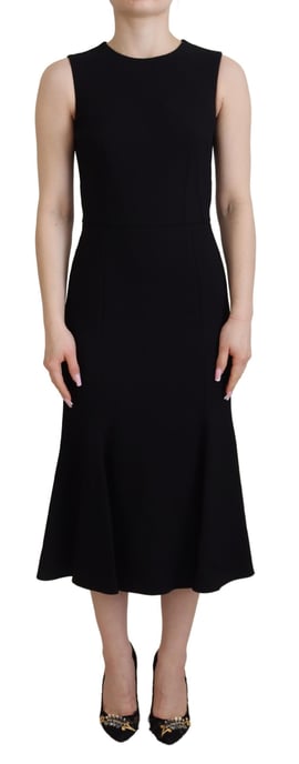 Dolce & Gabbana Zwarte Vrouwen Sheath Flare Viscose Nachtjapon - Image 1