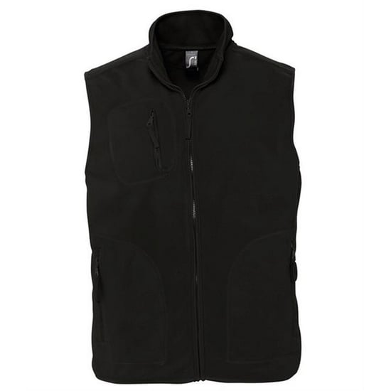 SOLS Volwassen uniseks fleece vest van Noorwegen (Zwart) - Image 1