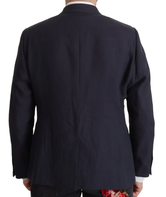 Dolce & Gabbana Dark Blue ALTA SARTORIA Jacka Kappa Herr Blazer - Image 4
