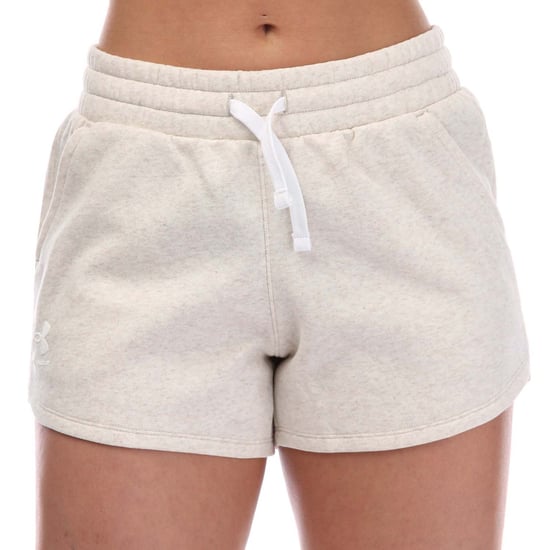 Women's Under Armour UA Rival Fleece Shorts in Oatmeal