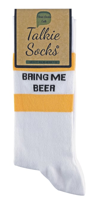 TALKIE SOCKS - Unisex bomullsstrumpor med öl och vodka - Image 2