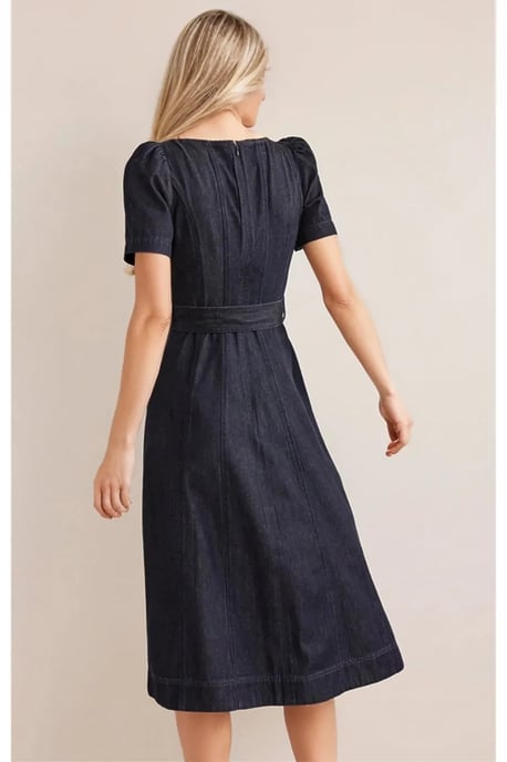 Denim Square Neck Summer Dress