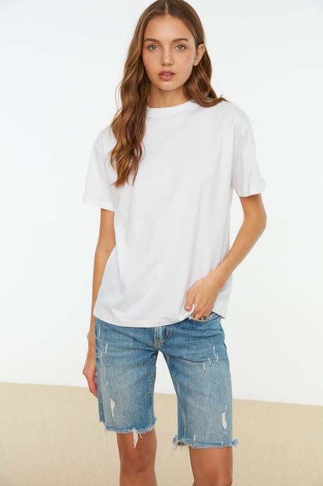 Trendyol Women's Straight ted T-Shirt - Image 5