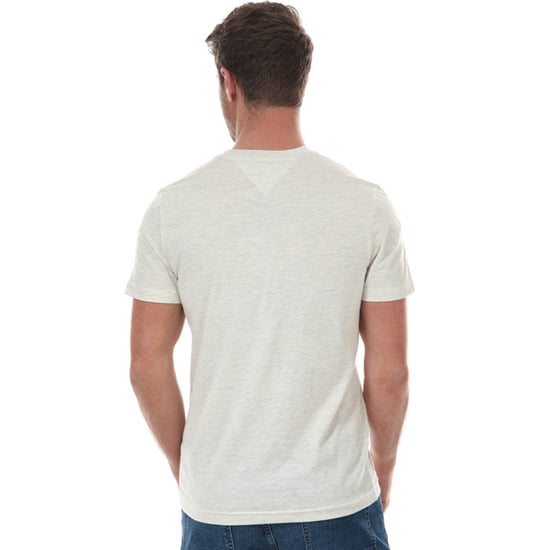 Men's Tommy Hilfiger Tonal Box Logo T-Shirt in White marl