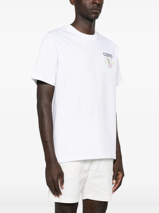 Casablanca Equipment Sportive Cotton T-Shirt in White - Image 3