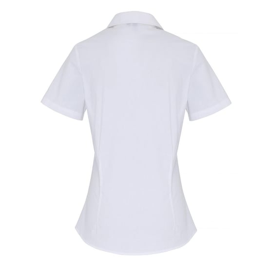 Premier Womens/Ladies Stretch Short-Sleeved Formal Shirt (White)