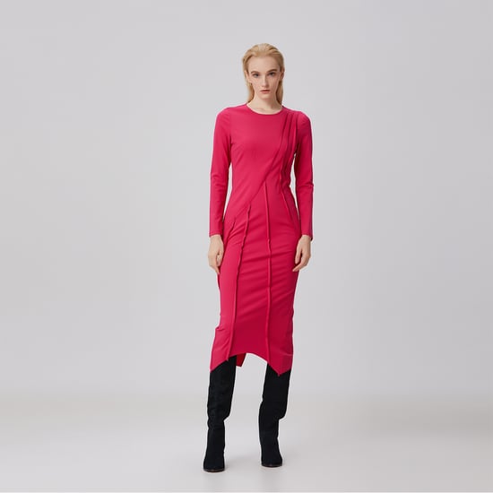 Jurk met asymmetrische structuurlijnen - Image 1